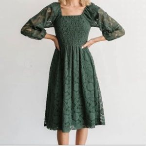 Baltic Born green Brisbane lace smocked dress size XL